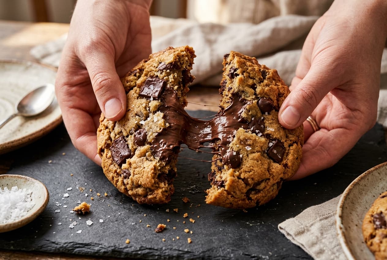 کوکی نیویورکی داغ و شکلات مذاب سیمون